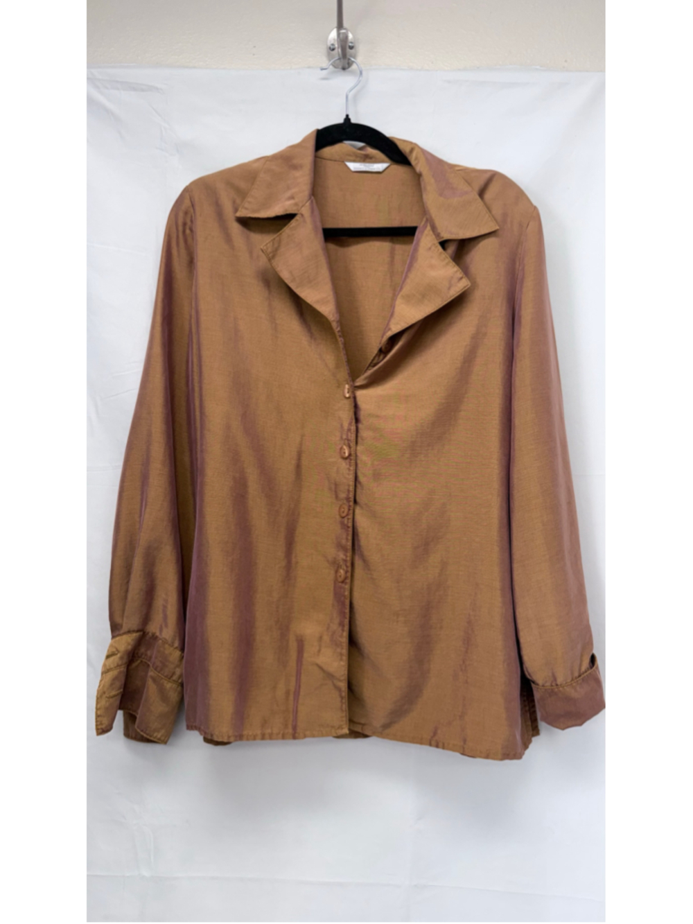 Women's Vintage Marks & Spencer Button Down Shirt Size 12 Brown
